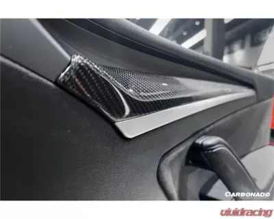 Carbonado DryCF OEM Style Autoclave Door Trim Interior Replacement Tesla Model 3 | Y 2020-2023 - DRYCF9405OE-DTI