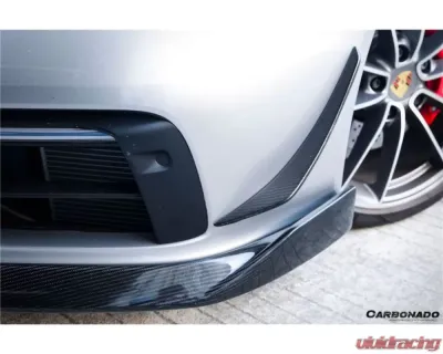 Carbonado DryCF WP Style Dry Bumper Canards Porsche 911 992 Carrera | Targa 2019-2023 - DRYCF992SDWP-CRD