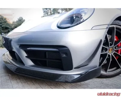 Carbonado DryCF WP Style Dry Bumper Canards Porsche 911 992 Carrera | Targa 2019-2023 - DRYCF992SDWP-CRD