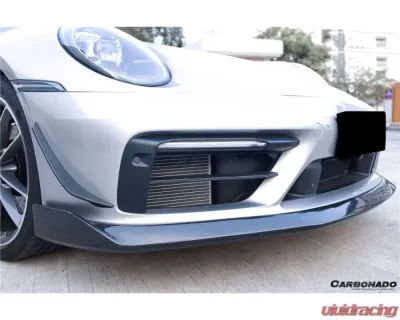 Carbonado DryCF WP Style Dry Bumper Canards Porsche 911 992 Carrera | Targa 2019-2023 - DRYCF992SDWP-CRD
