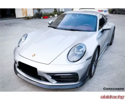 Carbonado DryCF WP Style Dry Bumper Canards Porsche 911 992 Carrera | Targa 2019-2023 - DRYCF992SDWP-CRD