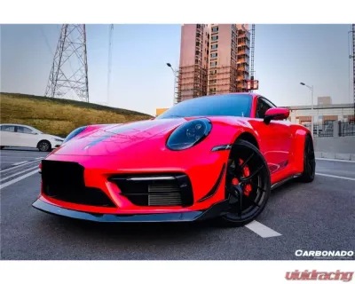 Carbonado DryCF WP Style Dry Bumper Canards Porsche 911 992 Carrera | Targa 2019-2023 - DRYCF992SDWP-CRD