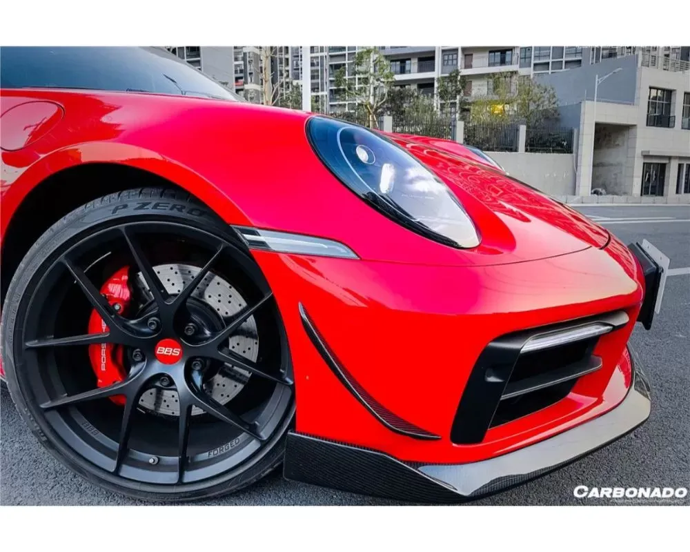 Carbonado DryFGCF WP Style Dry Front Lip Porsche 911 992 Carrera | Targa 2019-2023 - DRYFGCF992SDWP-FL