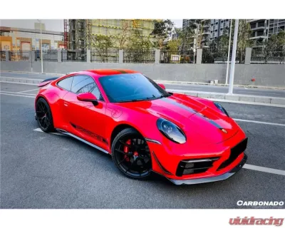 Carbonado DryCF WP Style Dry Front Lip Porsche 911 992 Carrera | Targa 2019-2023 - DRYCF992SDWP-FL