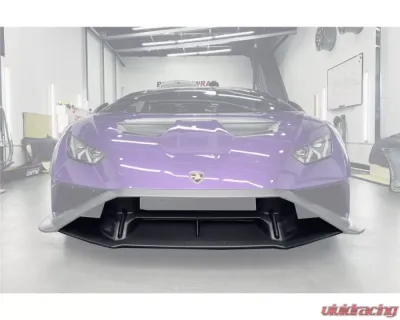 Carbonado DryCF Dry Down-Front Lip for Lamborghini Huracan STO 2021+ Carbon Fiber - DRYCFHURACANSTO-DFL