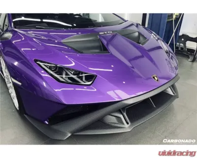 Carbonado Carbon Fiber Dry Up-Front Lip for Lamborghini Huracan STO 2021+ - DRYCFHURACANSTO-UFL