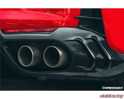 Carbonado DryCF MSY Style DRY Rear Diffuser w/ Light Ferrari 812 Superfast | GTS 2018+ - DRYCFOD-812MSY-RD