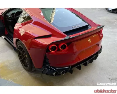 Carbonado DryCF OE Style DRY Rear Bonnet Lower Insert Ferrari 812 Superfast | GTS 2018+ - DRYCFOD-812OE-RBLI