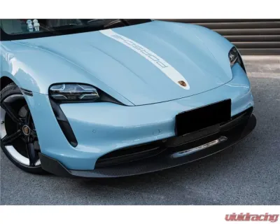 CARBONADO Carbonado DryCF OD Style Front Lip for Porsche Taycan 2019-2022 - DRYCFOD-TaycanOD.FL