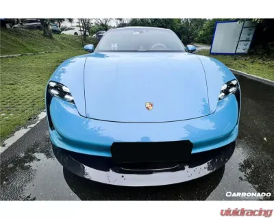 CARBONADO Carbonado DryCF OD Style Front Lip for Porsche Taycan 2019-2022 - DRYCFOD-TaycanOD.FL