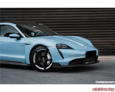 CARBONADO Carbonado DryCF OD Style Front Lip for Porsche Taycan 2019-2022 - DRYCFOD-TaycanOD.FL