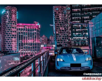 CARBONADO Carbonado DryCF OD Style Front Lip for Porsche Taycan 2019-2022 - DRYCFOD-TaycanOD.FL