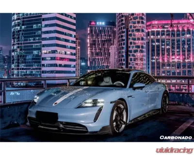 CARBONADO Carbonado DryCF OD Style Front Lip for Porsche Taycan 2019-2022 - DRYCFOD-TaycanOD.FL