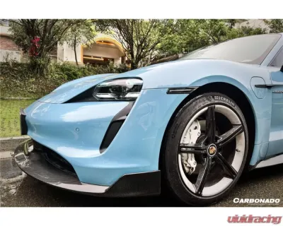 CARBONADO Carbonado DryCF OD Style Front Lip for Porsche Taycan 2019-2022 - DRYCFOD-TaycanOD.FL
