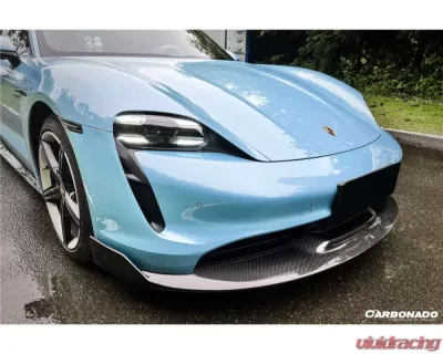 CARBONADO Carbonado DryCF OD Style Front Lip for Porsche Taycan 2019-2022 - DRYCFOD-TaycanOD.FL