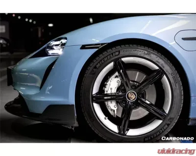 CARBONADO Carbonado DryCF OD Style Front Lip for Porsche Taycan 2019-2022 - DRYCFOD-TaycanOD.FL
