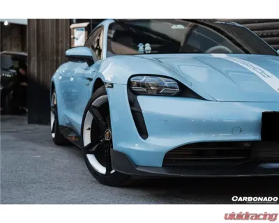 CARBONADO Carbonado DryCF OD Style Front Lip for Porsche Taycan 2019-2022 - DRYCFOD-TaycanOD.FL