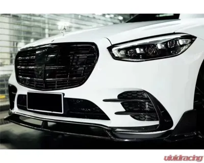 Carbonado DryCF MSY Style Front Bumper Vents Mercedes Benz S-Class W223 4Matic Sedan 2021+ - DRYCFOD-W223MSY-FBV