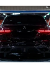 Carbonado FGDRYCF MSY Style Rear Lip w/ LED Light & Exhaust Tips Mercedes Benz S-Class W223 4Matic Sedan 2021+                                     - FGDRYCFOD-W223MSY-RL - Image 11