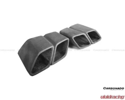 Carbonado FGDRYCF MSY Style Rear Lip w/ LED Light & Exhaust Tips Mercedes Benz S-Class W223 4Matic Sedan 2021+ - FGDRYCFOD-W223MSY-RL