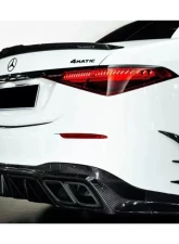 Carbonado FGDRYCF MSY Style Rear Lip w/ LED Light & Exhaust Tips Mercedes Benz S-Class W223 4Matic Sedan 2021+                                     - FGDRYCFOD-W223MSY-RL - Image 5