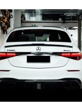 Carbonado FGDRYCF MSY Style Rear Lip w/ LED Light & Exhaust Tips Mercedes Benz S-Class W223 4Matic Sedan 2021+                                     - FGDRYCFOD-W223MSY-RL - Image 6
