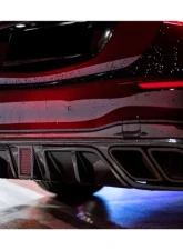 Carbonado FGDRYCF MSY Style Rear Lip w/ LED Light & Exhaust Tips Mercedes Benz S-Class W223 4Matic Sedan 2021+                                     - FGDRYCFOD-W223MSY-RL - Image 8