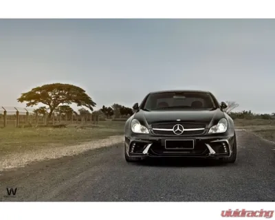 Carbonado Carbonado FRP WD Style Front Bumper w/ LED for Mercedes-Benz W219 CLS-Class 2005-2009 - FB033192FRP0