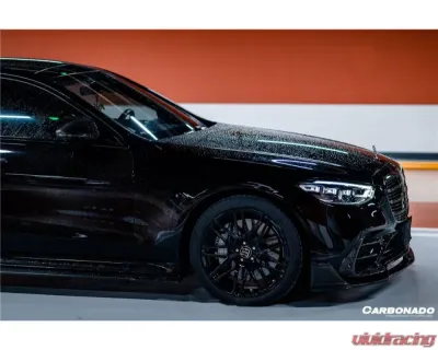 Carbonado DryCF MSY Style Side Skirts (Long Model) Mercedes Benz S-Class W223 Sedan 2021+ - DRYCFOD-W223MSY-SS