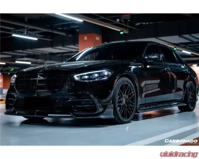 Carbonado DryCF MSY Style Side Skirts (Long Model) Mercedes Benz S-Class W223 Sedan 2021+ - DRYCFOD-W223MSY-SS