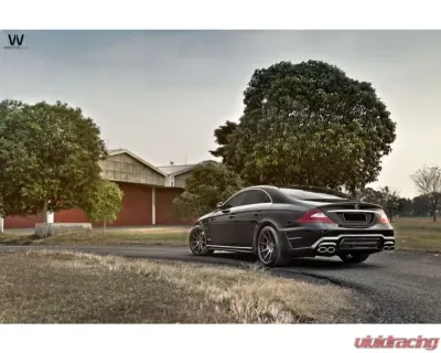 Carbonado FRP WD Style Rear Bumper w/ Exhaust Tip Mercedes Benz W219 CLS-Class 2005-2009 - RB033192FRP0