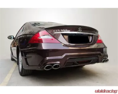 Carbonado FRP WD Style Rear Bumper w/ Exhaust Tip Mercedes Benz W219 CLS-Class 2005-2009 - RB033192FRP0