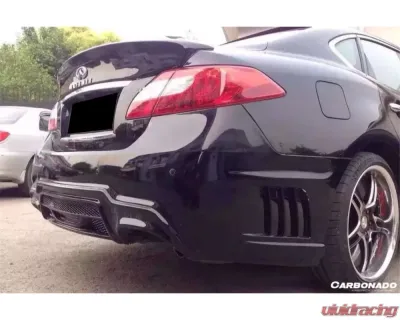 Carbonado FRP WD Style Rear Bumper w/ Tips Infiniti Q70 M37 | M35 | M25 2011-2014 - RB09N352