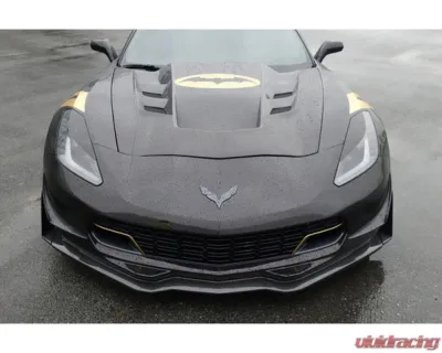 Carbonado CFRP Front Lip for Chevrolet Corvette C7 Z51 Z06 Grandsport 2013-2019 - CF8994Z060EM-3-FL