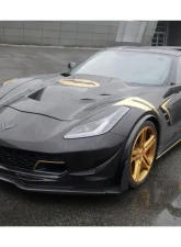 Carbonado CFRP Front Lip for Chevrolet Corvette C7 Z51 Z06 Grandsport 2013-2019                                     - CF8994Z060EM-3-FL - Image 7