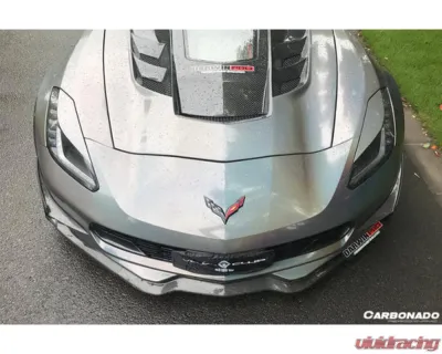 Carbonado CFRP Front Lip for Chevrolet Corvette C7 Z51 Z06 Grandsport 2013-2019 - CF8994Z060EM-3-FL
