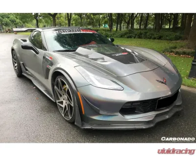 Carbonado CFRP Front Lip for Chevrolet Corvette C7 Z51 Z06 Grandsport 2013-2019 - CF8994Z060EM-3-FL