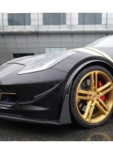 Carbonado CFRP Front Lip with Caps for Chevrolet Corvette Z06 2013-2019                                     - CF8994Z06OEM-3-FL-SET - Image 11