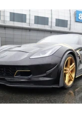 Carbonado CFRP Front Lip with Caps for Chevrolet Corvette Z06 2013-2019                                     - CF8994Z06OEM-3-FL-SET - Image 13