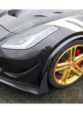 Carbonado CFRP Front Lip with Caps for Chevrolet Corvette Z06 2013-2019                                     - CF8994Z06OEM-3-FL-SET - Image 10