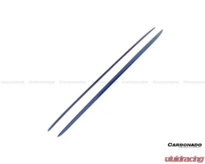 Carbonado CFRP Blue Side Skirts Extension Add On Lip Mercedes Benz W205 C63 S AMG Coupe 2015-2021 - BLUCF8509OEM-SSC