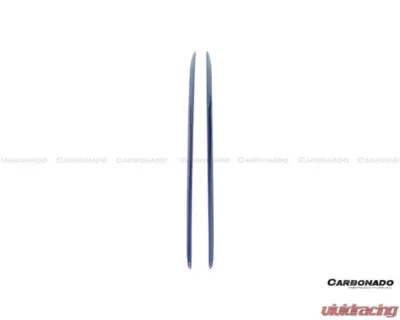 Carbonado CFRP Blue Side Skirts Extension Add On Lip Mercedes Benz W205 C63 S AMG Coupe 2015-2021 - BLUCF8509OEM-SSC