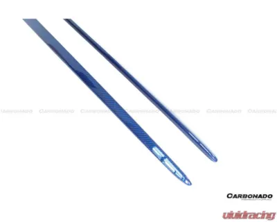 Carbonado CFRP Blue Side Skirts Extension Add On Lip Mercedes Benz W205 C63 S AMG Coupe 2015-2021 - BLUCF8509OEM-SSC