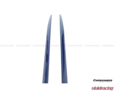 Carbonado CFRP Blue Side Skirts Extension Add On Lip Mercedes Benz W205 C63 S AMG Coupe 2015-2021 - BLUCF8509OEM-SSC