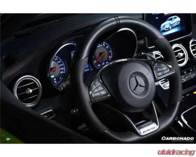 Carbonado DryCF Interior Steering Wheel Trim Mercedes Benz W205 C63 AMG 2015-2021 - CF8502OEM-INTR-4