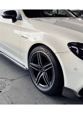 Carbonado CFRP Blue Side Skirts Extension Add On Lip Mercedes Benz W205 C63 S AMG Coupe 2015-2021                                     - BLUCF8509OEM-SSC - Image 15