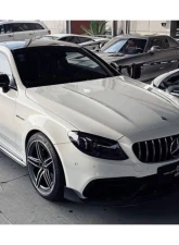 Carbonado CFRP Blue Side Skirts Extension Add On Lip Mercedes Benz W205 C63 S AMG Coupe 2015-2021                                     - BLUCF8509OEM-SSC - Image 16