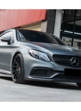 Carbonado CFRP Blue Side Skirts Extension Add On Lip Mercedes Benz W205 C63 S AMG Coupe 2015-2021                                     - BLUCF8509OEM-SSC - Image 18