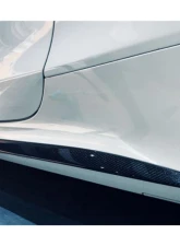 Carbonado CFRP Blue Side Skirts Extension Add On Lip Mercedes Benz W205 C63 S AMG Coupe 2015-2021                                     - BLUCF8509OEM-SSC - Image 8