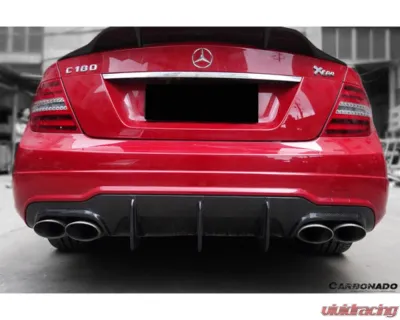 Carbonado CFRP Rear Lip Diffuser Mercedes-Benz W204 C-Class | C63AMG 2012-2014 - CFAF-007